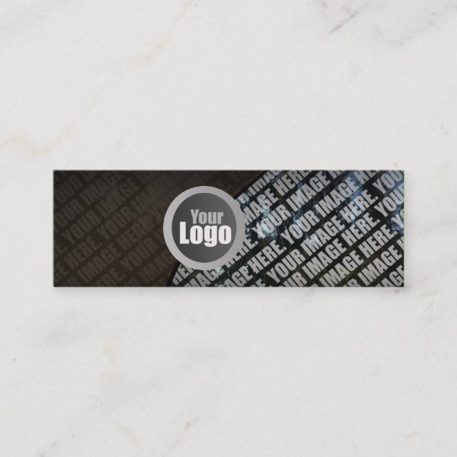 Cartões de visitas customizáveis magros da foto (Frente)