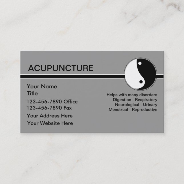 Cartões de visitas da acupunctura (Frente)