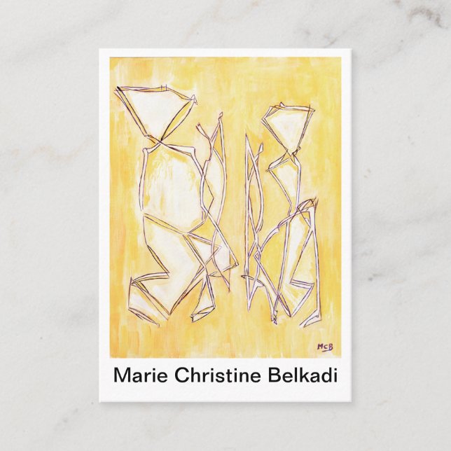 Cartões de visitas da arte abstracta - obrigado (Frente)