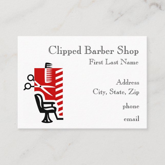 Cartões de visitas da barbearia (Frente)