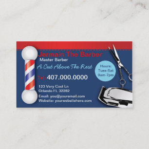 Cartões de visitas da barbearia (tosquiadeiras do