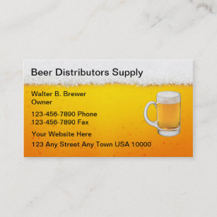 Cartões de visitas da cerveja