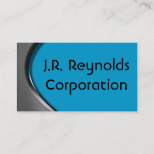 Cartões de visitas da curva do metal