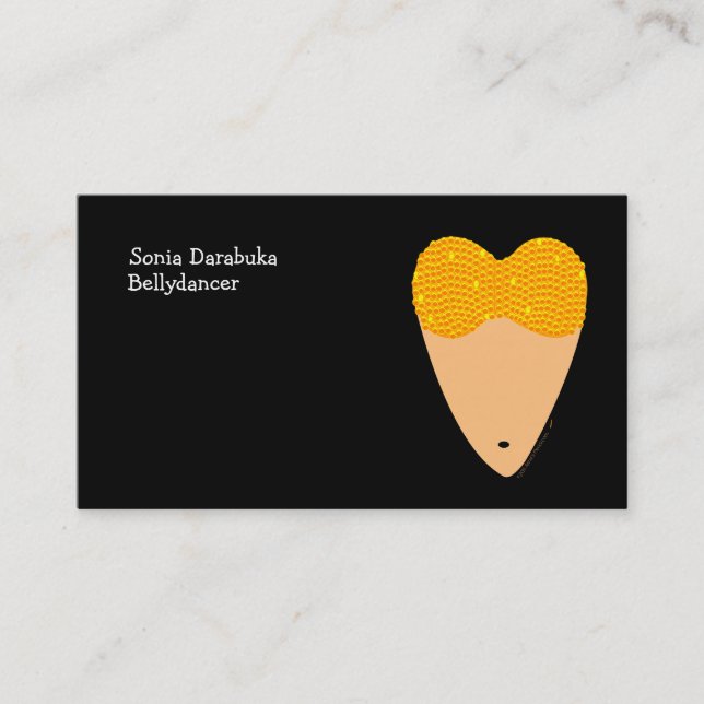 Cartões de visitas da dança do ventre do torso de (Frente)