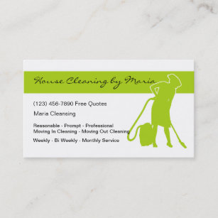 Cartao De Visita House Cleaning