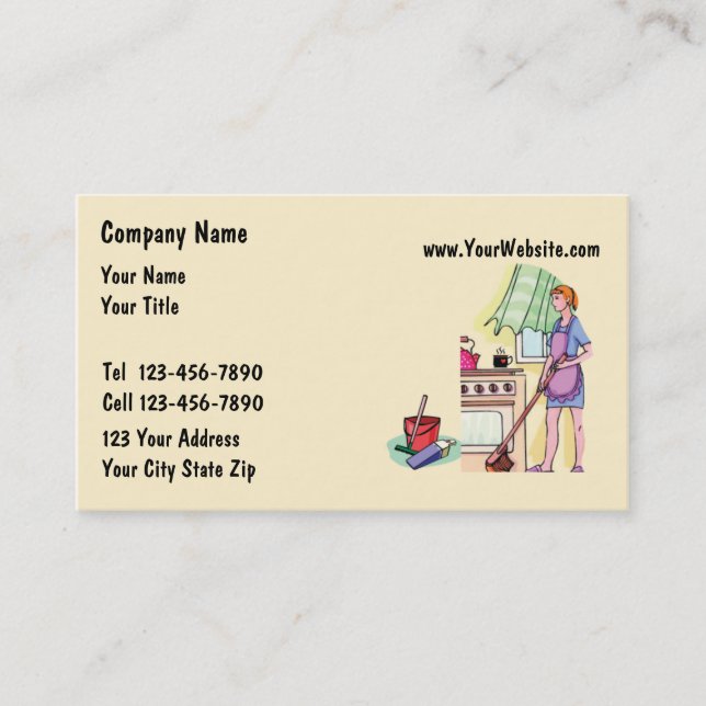 Cartões de visitas da empregada doméstica (Frente)