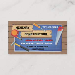 Cartões de visitas da empresa de construção civ