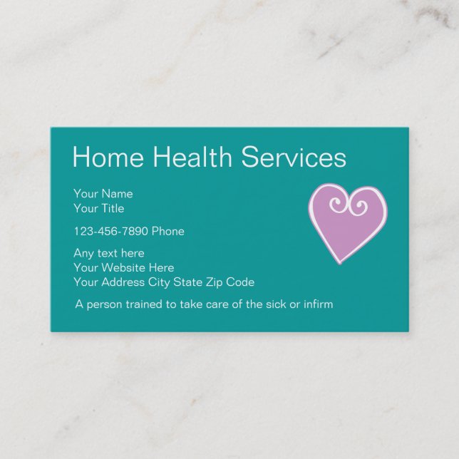 Cartões de visitas da enfermeira de saúdes ao (Frente)