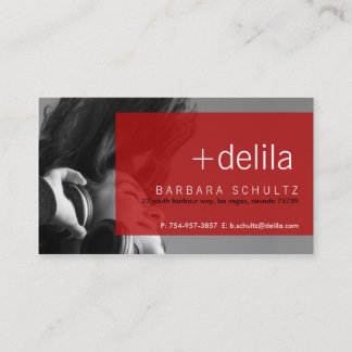 Cartões de visitas da face de Delila