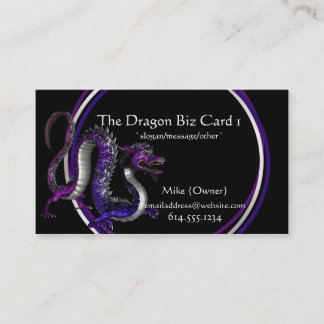 Cartões de visitas da fantasia:: Dragão roxo &