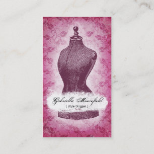 Cartões de visitas da forma do rosa do Grunge do