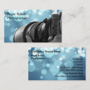 Cartões de visitas da fotografia