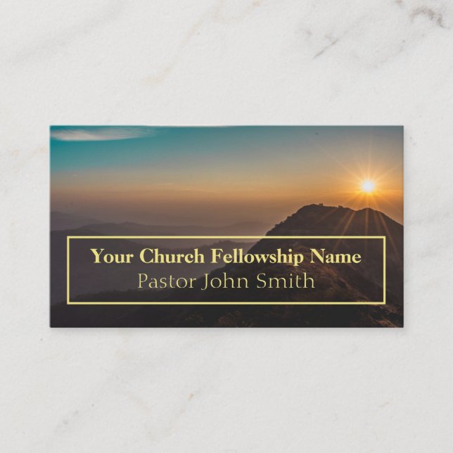 Cartões de visitas da Igreja do Sol de Montanha (Frente)
