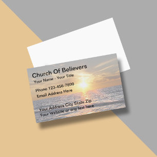 Cartões de visitas da Igreja Sunset
