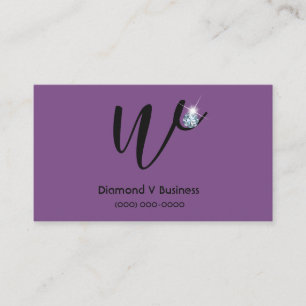 Cartões de visitas da inicial V do logotipo do