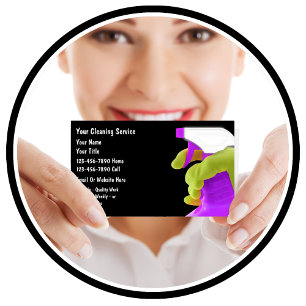 Cartões de visitas da limpeza da casa