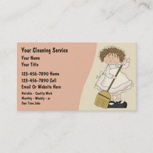 Cartões de visitas da limpeza da casa