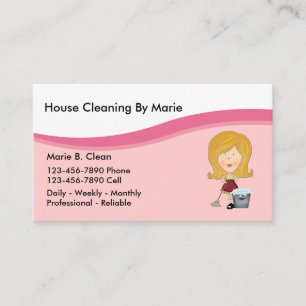 Cartões de visitas da limpeza da casa