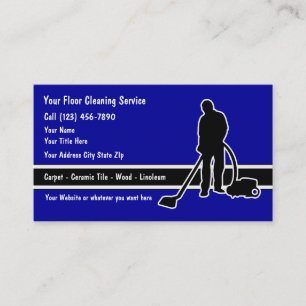 Cartões de visitas da limpeza do assoalho