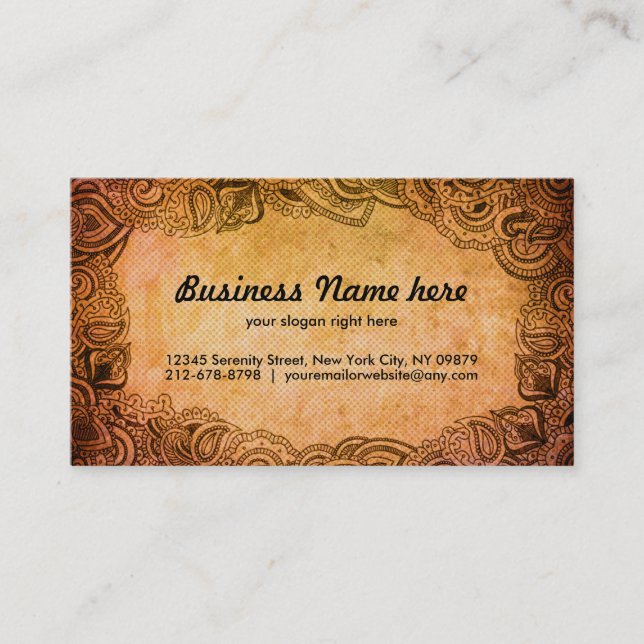 Cartões de visitas da loja antiga (Frente)