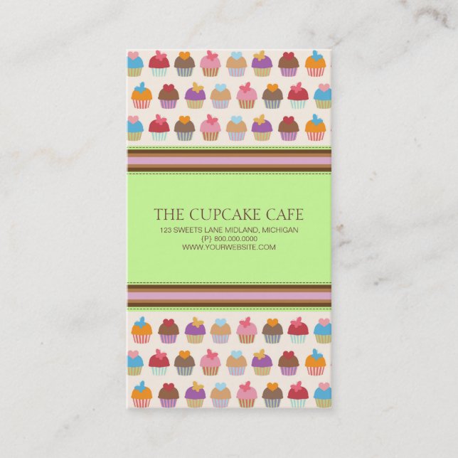 Cartões de visitas da loja ou da padaria do (Frente)