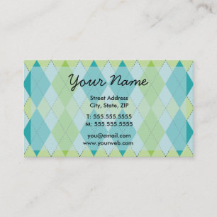 Cartões de visitas da modificação Argyle