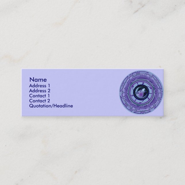 Cartões de visitas da noite de Inez (Frente)