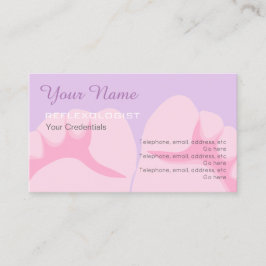 Cartões de visitas da nomeação do Reflexologist