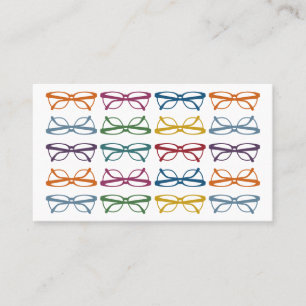 Cartões de visitas da optometria dos Eyeglasses