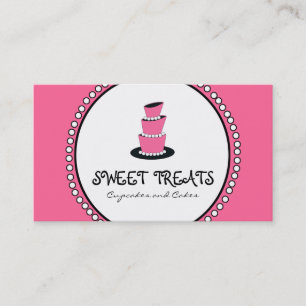 Cartões de visitas da padaria do bolo do cupcake
