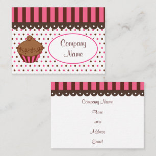 Cartões de visitas da padaria do cupcake