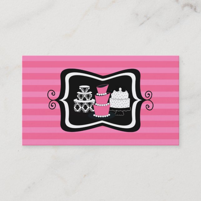 Cartões de visitas da padaria ou da loja do bolo (Frente)