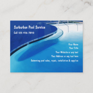 Cartões de visitas da piscina