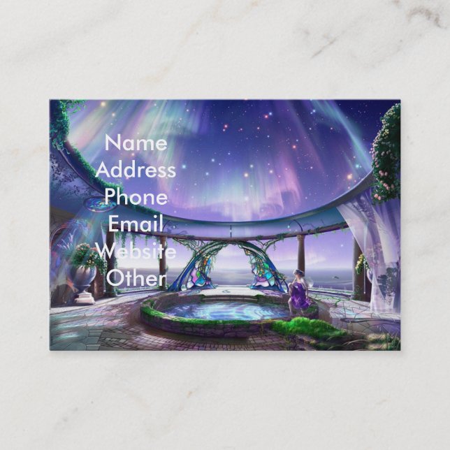 Cartões de visitas da piscina da fantasia (Frente)