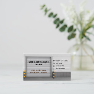 Cartões de visitas da porta de garagem