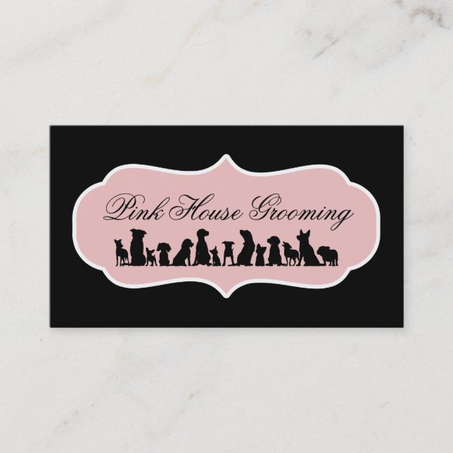 Cartões de visitas da preparação do cão (Frente)