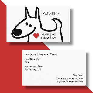 Cartões de visitas da preparação do cão