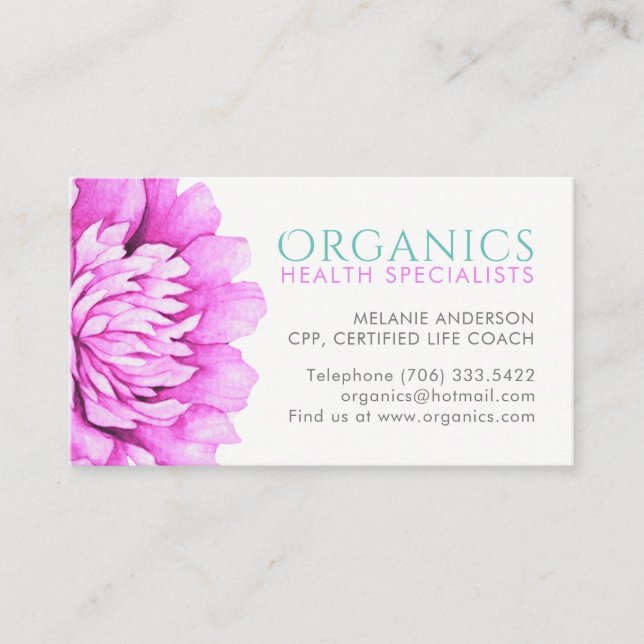 Cartões de visitas da saúde e do bem-estar (Frente)