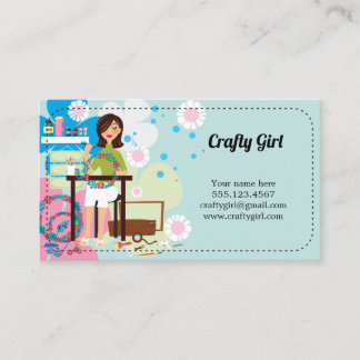Cartões de visitas da Super Crafty Girl