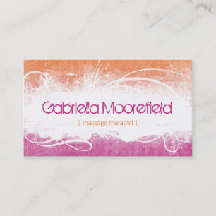 Cartões de visitas da terapia da massagem do