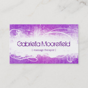 Cartões de visitas da terapia da massagem do