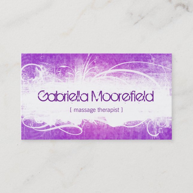 Cartões de visitas da terapia da massagem do (Frente)