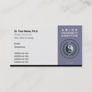 Cartões de visitas da Universidade de Abide