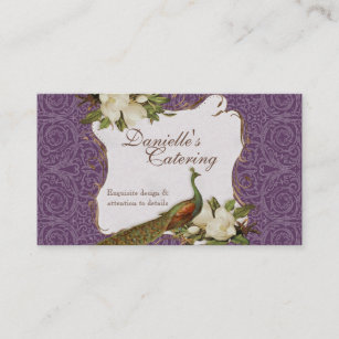 Cartões de visitas - damasco floral da magnólia do