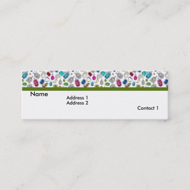 Cartões de visitas das jóias 1 (Frente)