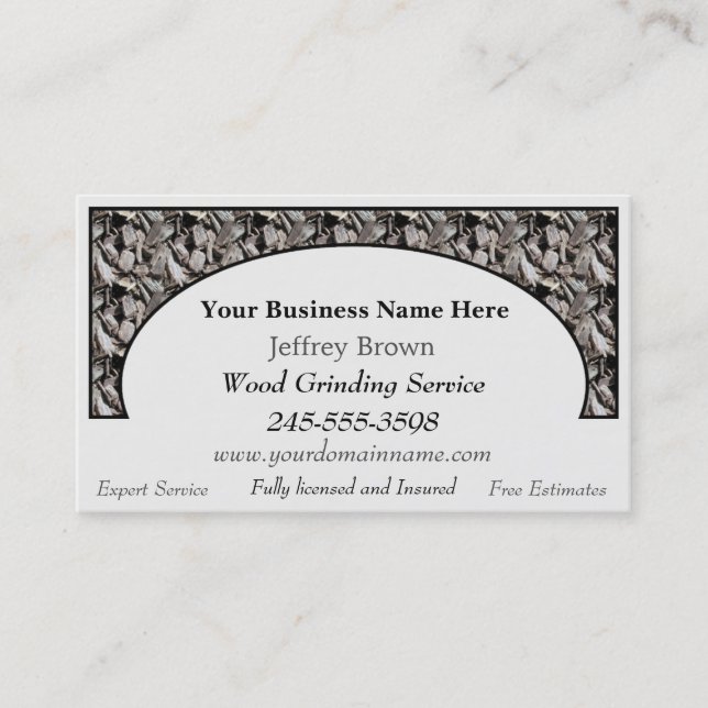 Cartões de visitas das microplaquetas de madeira (Frente)