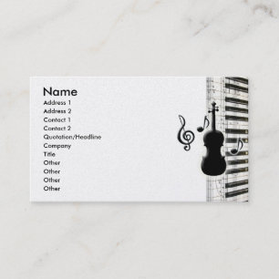 Cartões de visitas das notas do piano & da músic