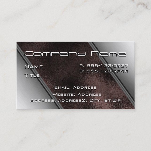 Cartões de visitas de aço inoxidável e do ferro (Frente)