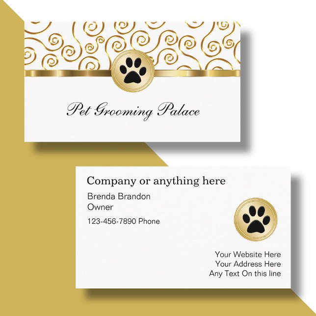 Cartões de visitas de Agrupamento de Pet Clássico (Criador carregado)