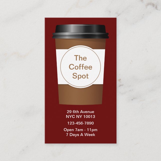 Cartões de visitas de alavanca de Compro de café (Frente)